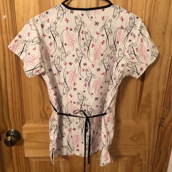 Pink Ribbon Scrub Top - Picture 7 of 8